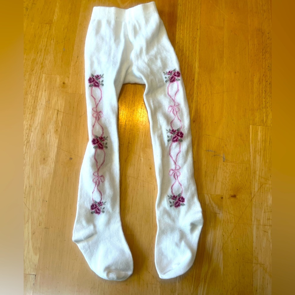 NWOT Janie and Jack baby girl tights size 6 to 12 months
